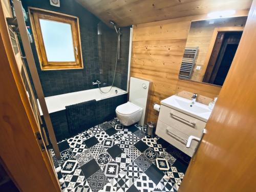 Koupelna v ubytování Chalet Le Jeuna