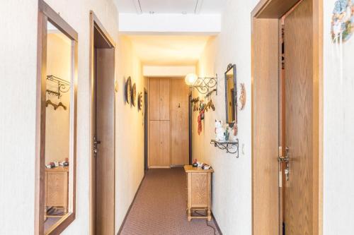 a corridor of a hallway with a hallway at Am Wehrastrand App 4 in Todtmoos