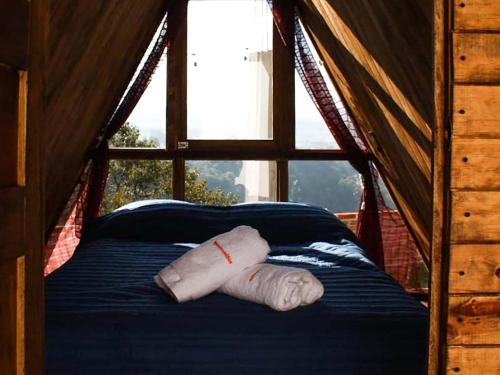 Ein Bett oder Betten in einem Zimmer der Unterkunft Cabañas Del Valle