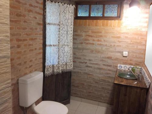 El plano del piso de Cabañas Monoambiente La Foresta, en Mar de las Pampas