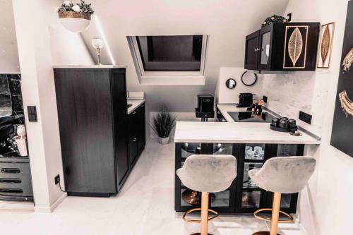 Η κουζίνα ή μικρή κουζίνα στο Exquisites Loft mit Whirlpool