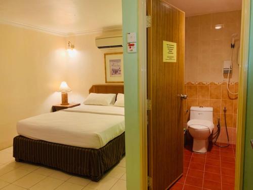 Koupelna v ubytování Hotel Johan