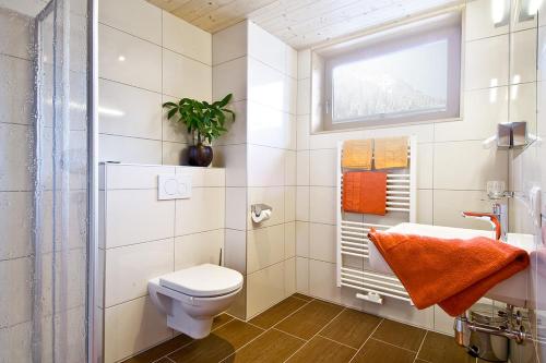 Koupelna v ubytování Haus Moostal