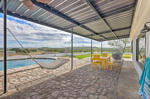 Kolam renang di atau dekat dengan Trendy Fredericksburg Pad with Pool and Valley Views!