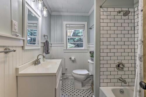 A bathroom at Peaceful Roaring Gap Retreat with Fire Pit and Patio!