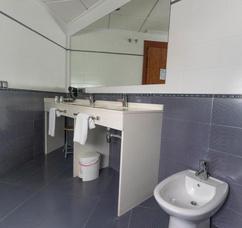 Koupelna v ubytování Hotel Lluna