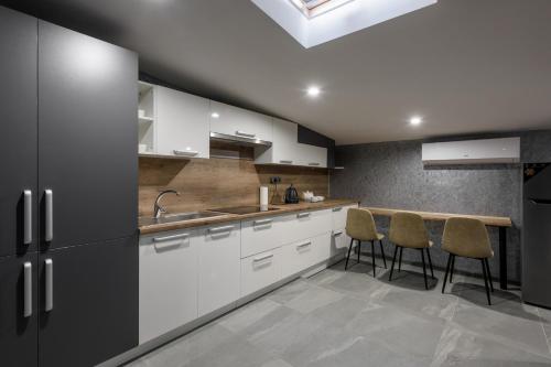 Virtuvė arba virtuvėlė apgyvendinimo įstaigoje Apart Hotel Fusion