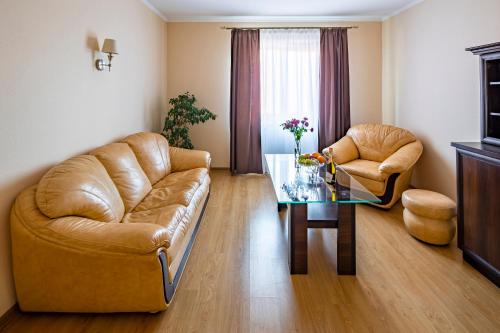 Χώρος καθιστικού στο Hotel Galaktika