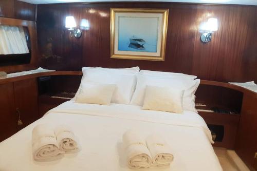 En eller flere senger på et rom på Motor Boat Paloma Rea
