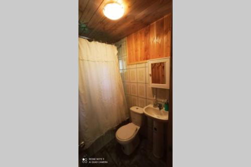 Ванная комната в Cabañas simple Pucon