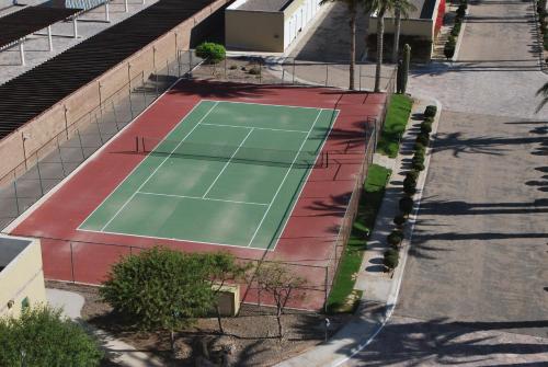 an overhead view of a tennis court on a street at Encanto Living One Bedroom Unit by Kivoya in Puerto Peñasco