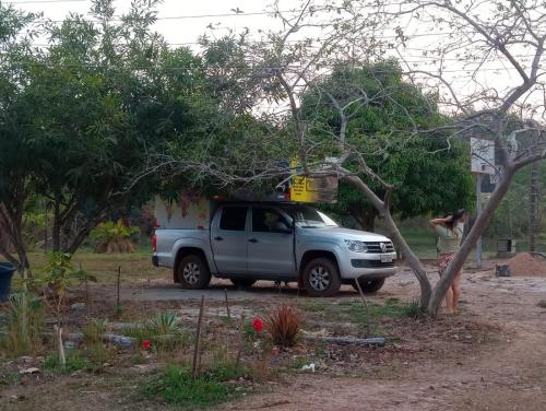 Taman di luar Chacara Cabana dos Lagos