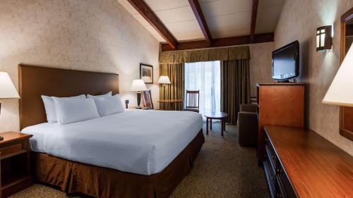 Un pat sau paturi într-o cameră la Best Western Adirondack Inn