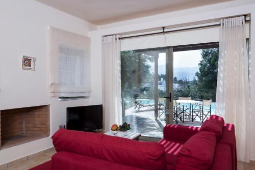 Χώρος καθιστικού στο Istron Luxury Villas 