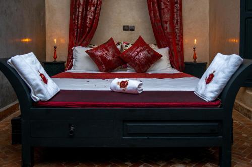 
Cama o camas de una habitación en Riad L'Orchidée Suites & Spa
