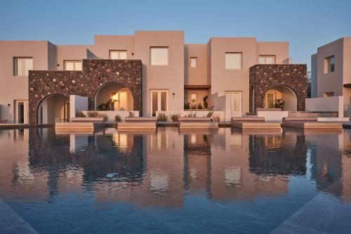 a rendering of the exterior of a resort at Lilium Homes in Karterados