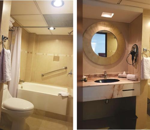 托盧卡的住宿－托盧卡貝斯特韋斯特酒店，浴室设有卫生间水槽和镜子