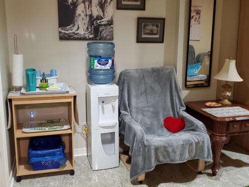 Χώρος καθιστικού στο Private Apartment Close to Airport Toronto Pearson