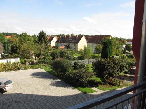 a view from the balcony of a house at Appartment Ipsum in Löbau