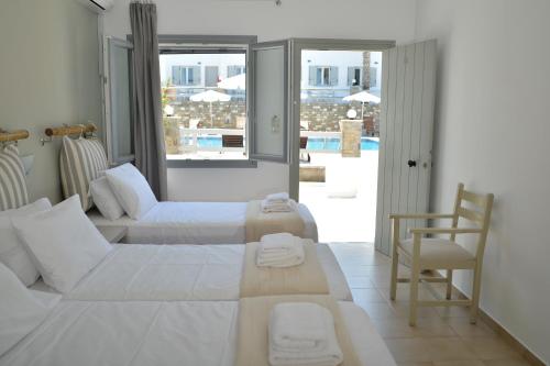 Katil atau katil-katil dalam bilik di Summer Shades Hotel - ex Arkoulis