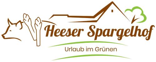 a logo for a travel agency with a horse and a mountain at Heeser Hof - Urlaub im Grünen in Weeze