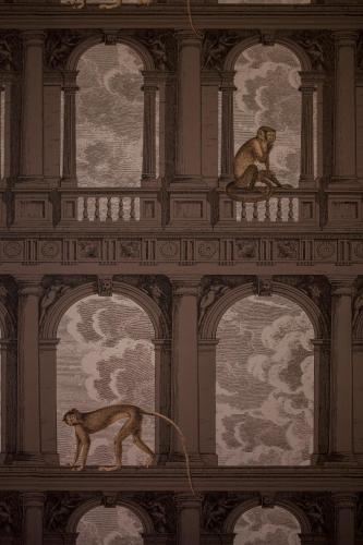 a painting of two monkeys on a wall at Ca' della Scimmia - Rialto Bridge, Venice in Venice