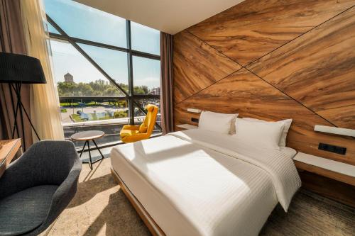  Messier 53 Hotel Yerevan -  Room  picture :   Tea/Coffee maker    Minibar    Shower                           