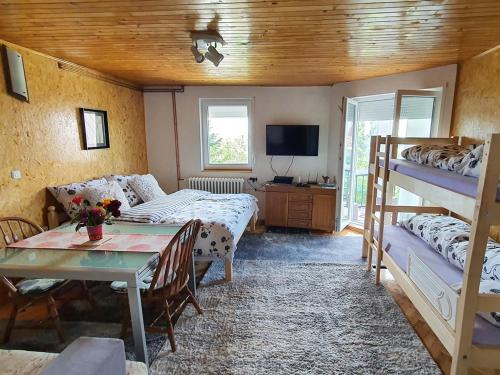 Postel nebo postele na pokoji v ubytování Apartments Panda