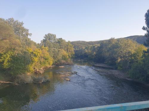 a view of a river from a bridge at Radetov konak in Ðunis