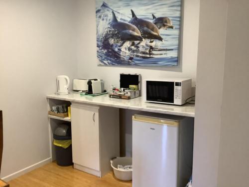 Dapur atau dapur kecil di Oceanview Apartment