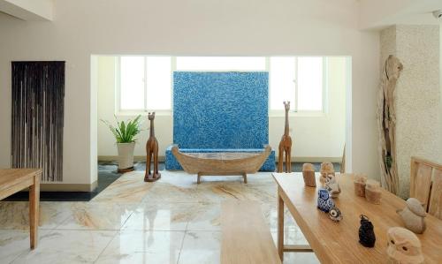Zona de estar de Qixingtan Hai Wan B&B