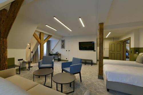 TV a/nebo společenská místnost v ubytování Herbal Hotel Wrocław