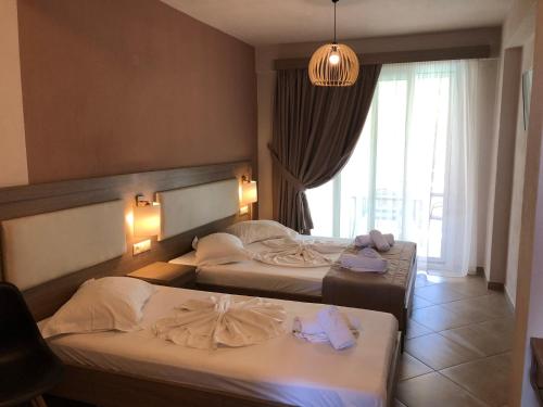 Posteľ alebo postele v izbe v ubytovaní Villa Mary 1 & fresh!