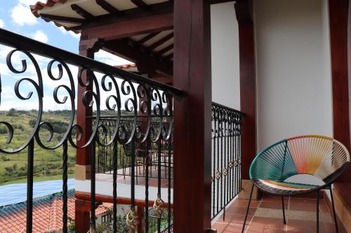 Balkón nebo terasa v ubytování Hotel Campestre Cordillera de los Andes