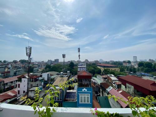 a view of a city from the roof of a building at Khách sạn Bạch Dương in Hanoi