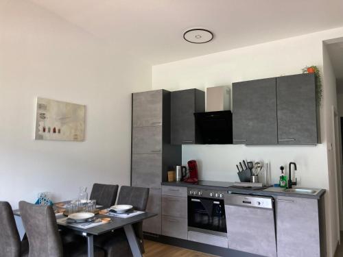 Kuchyň nebo kuchyňský kout v ubytování Pension Neuhof