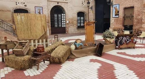 Ruang duduk di Hostal Las Palomas