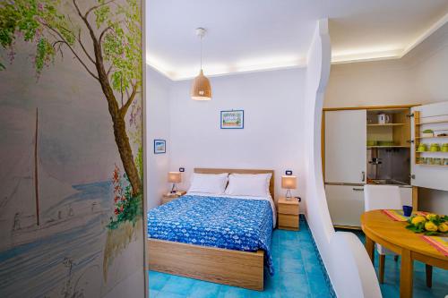 Ένα ή περισσότερα κρεβάτια σε δωμάτιο στο Casa Evelina