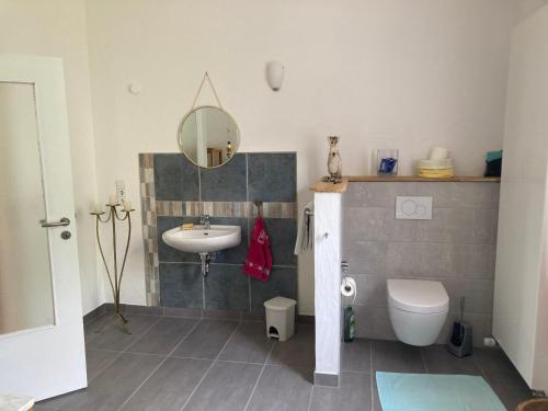 Koupelna v ubytování Gästewohnung Mosbach