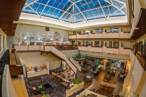 an overhead view of the lobby of a building at Original Sokos Hotel Vaakuna Mikkeli in Mikkeli
