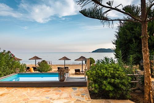 Gallery image of Beachfront Elena Villa with mini pool and spa in Vasilikos
