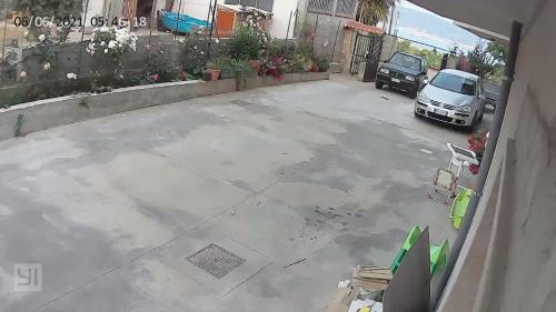 an empty parking lot with a car parked in it at Alfiere 59 in Reggio di Calabria