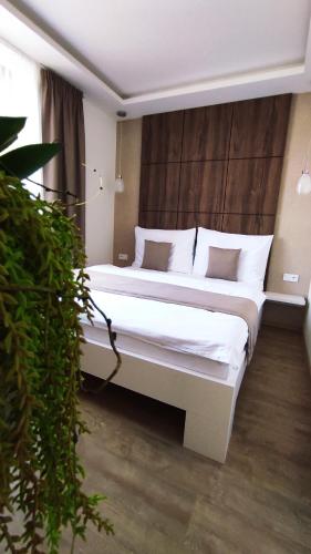 Ein Bett oder Betten in einem Zimmer der Unterkunft Apartmány Na Vyhlídce