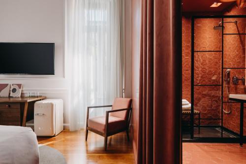 Μια τηλεόραση ή/και κέντρο ψυχαγωγίας στο The Bold Type Hotel, a Member of Design Hotels