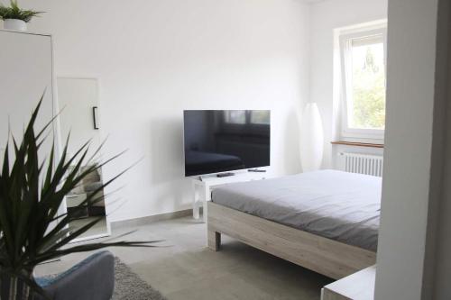 TV a/nebo společenská místnost v ubytování New & Modern Apartment with Beautiful Lake View!