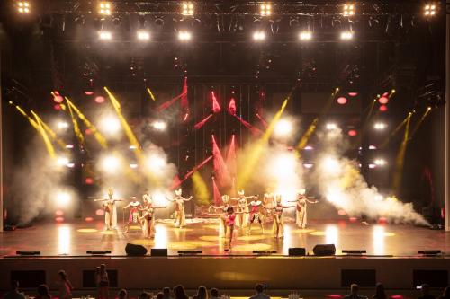 a group of performers on a stage at a concert at Granada Luxury Belek - Family Kids Concept in Belek