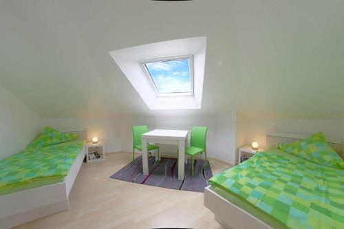 Ένα ή περισσότερα κρεβάτια σε δωμάτιο στο GW4 Bungalow Seeluft
