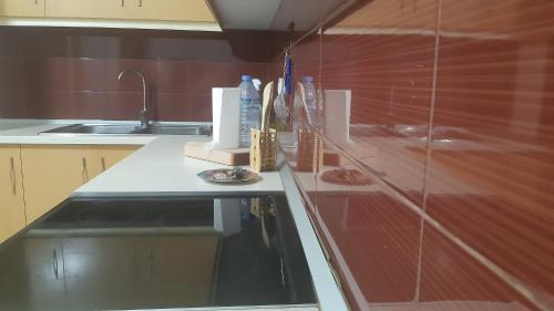 a kitchen with a sink and a counter top at Home Sweet Home 3 - Guest House in Tirana