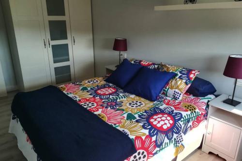 Ένα ή περισσότερα κρεβάτια σε δωμάτιο στο Apartamento en ribeira sacra. Chantada