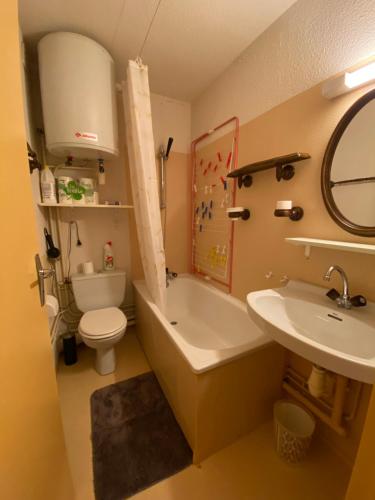 Ванна кімната в Studio au coeur de la Station de Ski